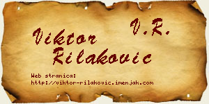 Viktor Rilaković vizit kartica